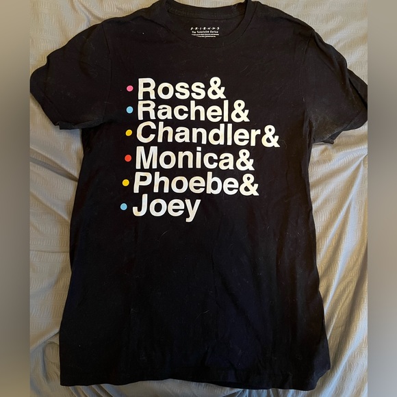 FRIENDS TV Show Name Shirt Black XS Ross Rachel Chandler Monica Joey Phoebe - Picture 2 of 2